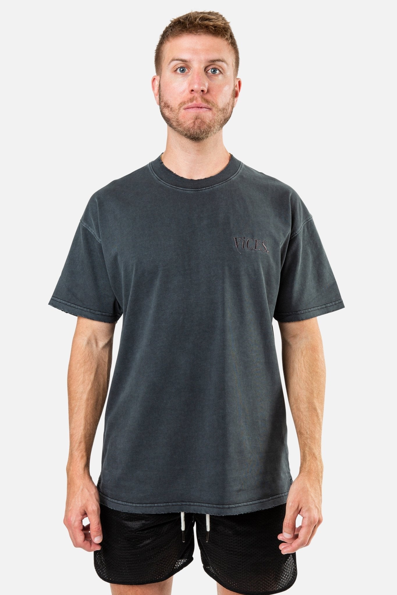 Classic Stoned Tee (Vintage Black) - Vices&co.