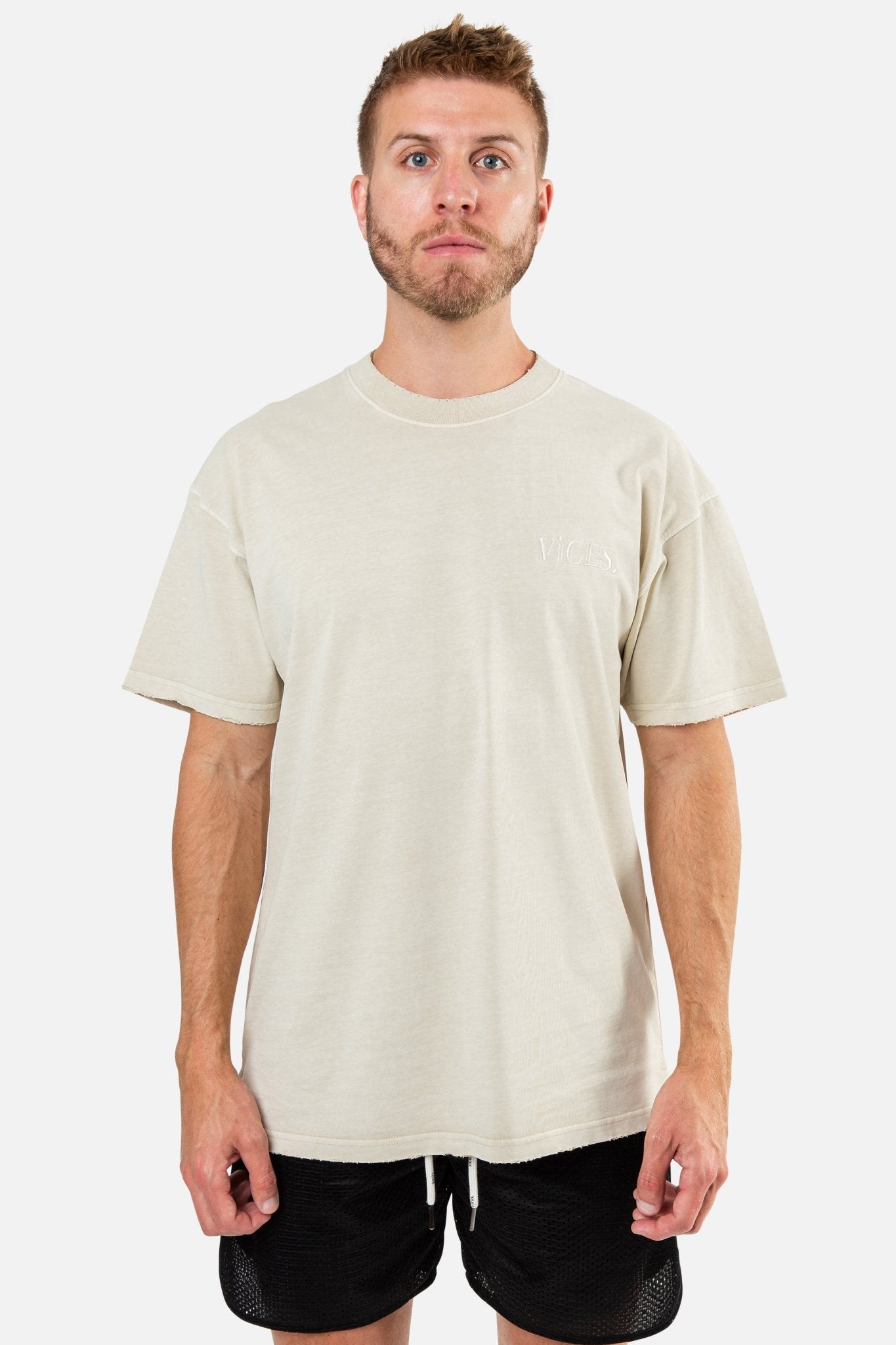 Classic Stoned Tee (Vintage Cream) - Vices&co.