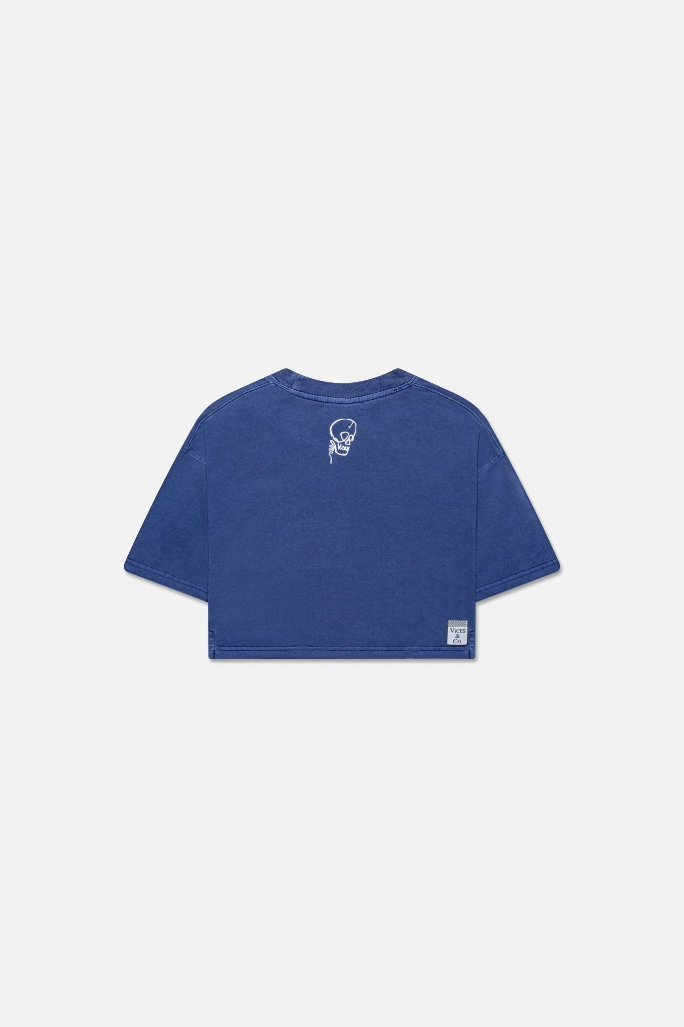 Crop Stoned Tee (Vintage Blue) - Vices&co.