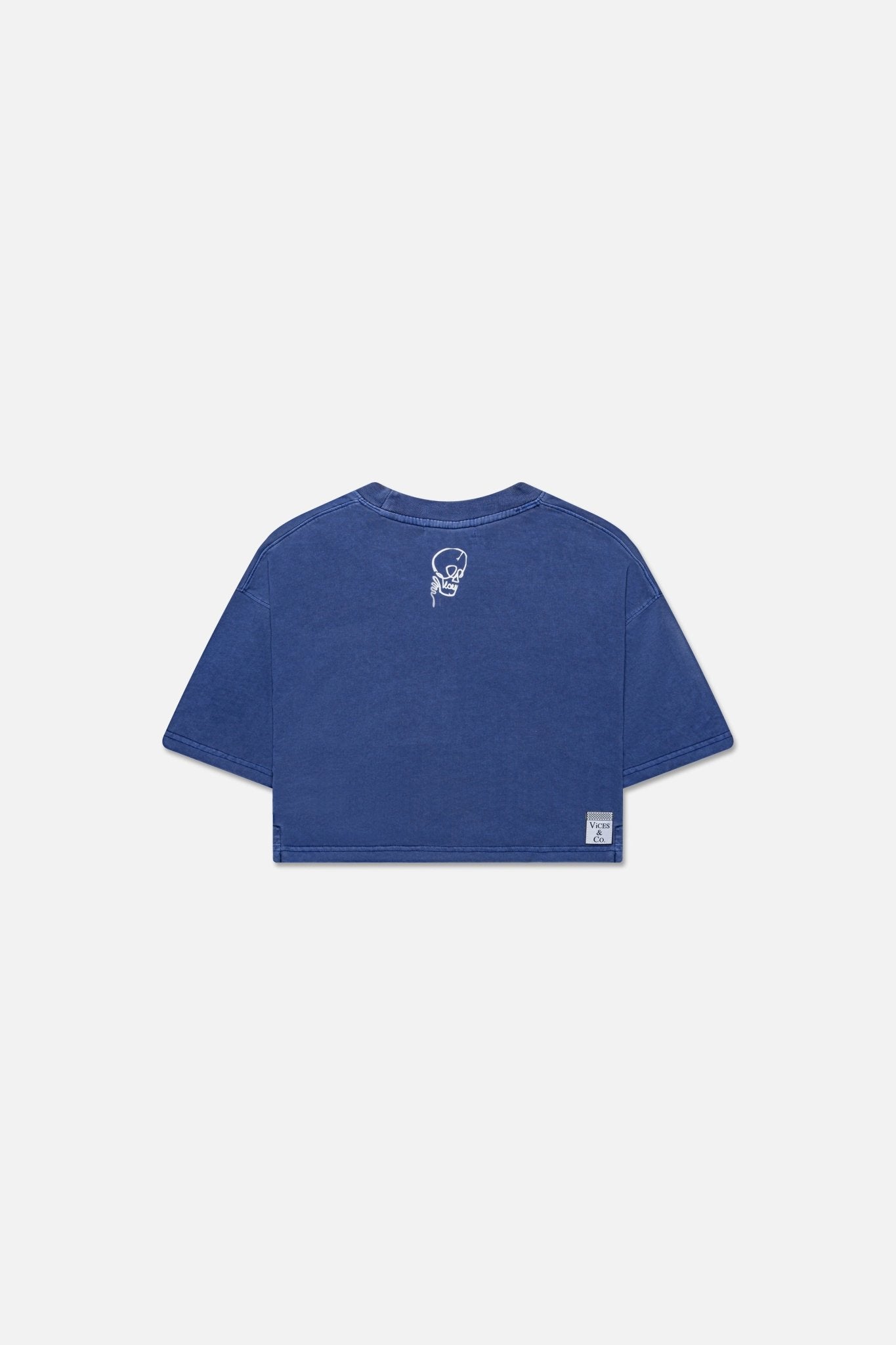 Crop Stoned Tee (Vintage Blue) - Vices&co.