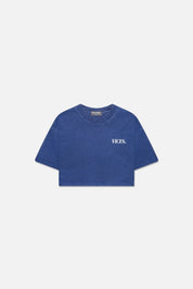 Crop Stoned Tee (Vintage Blue) - Vices&co.