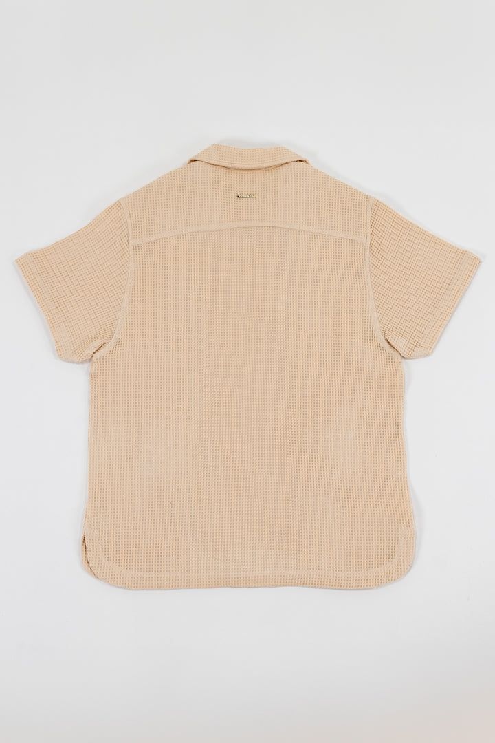 Waffle Resort Shirt (Beige) - Vices&co.