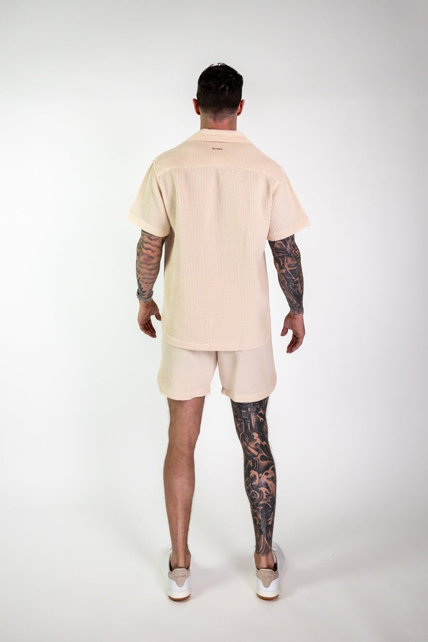 Waffle Resort Shorts (Beige) - Vices&co.