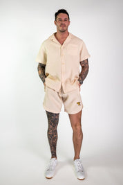 Waffle Resort Shorts (Beige) - Vices&co.